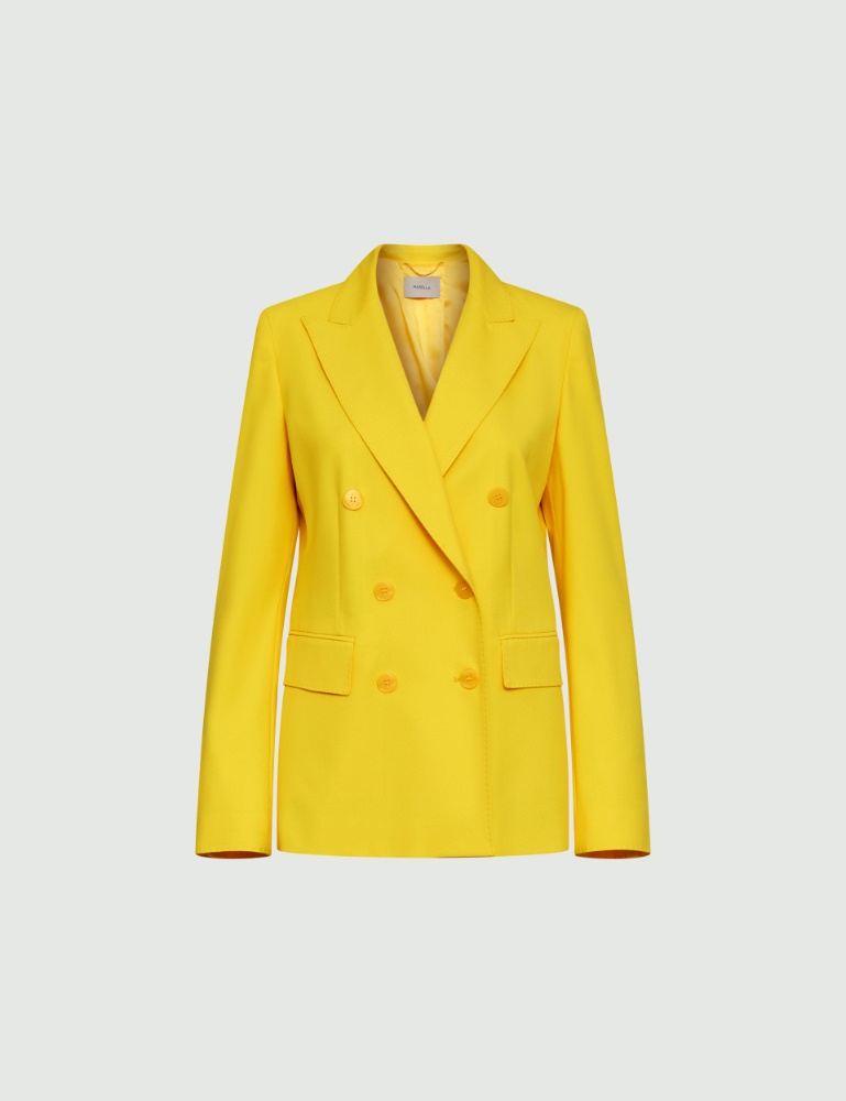 Double-breasted blazer - Yellow - Marina Rinaldi - 2