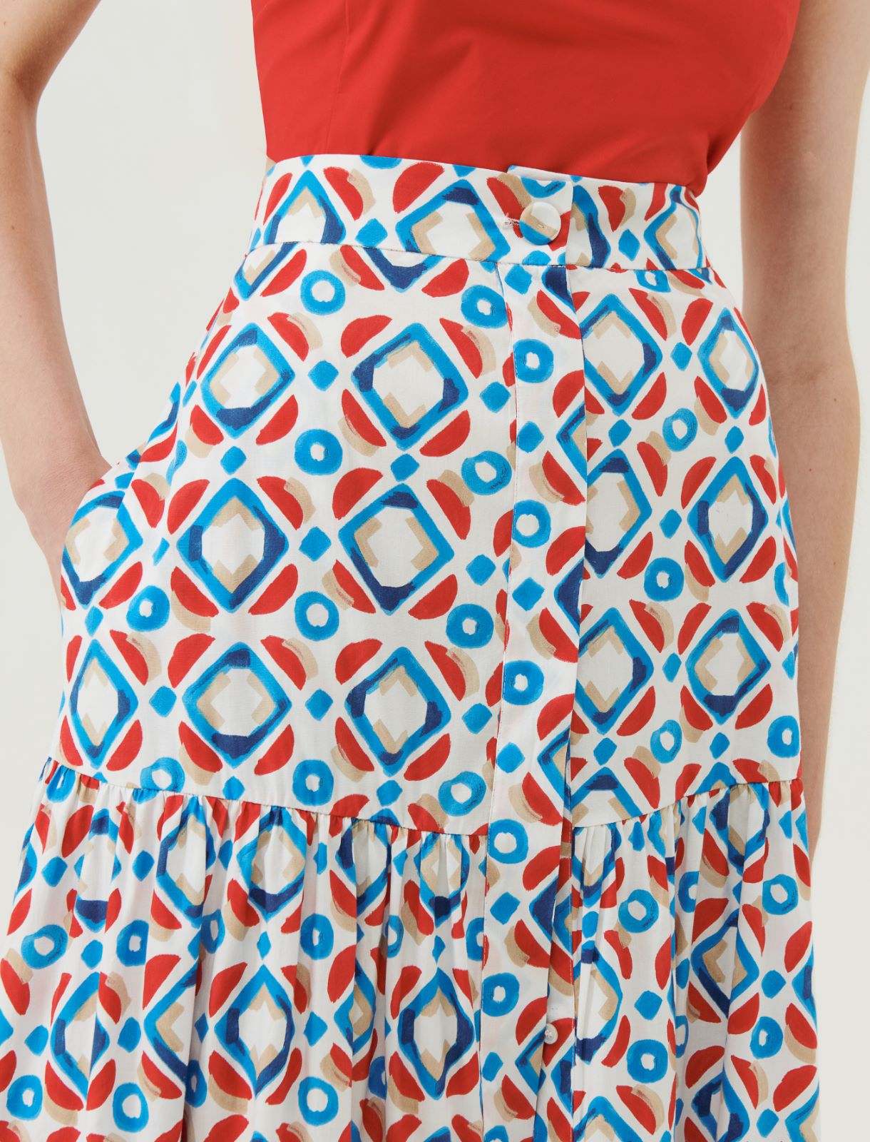 Long skirt - Red - Marina Rinaldi - 4
