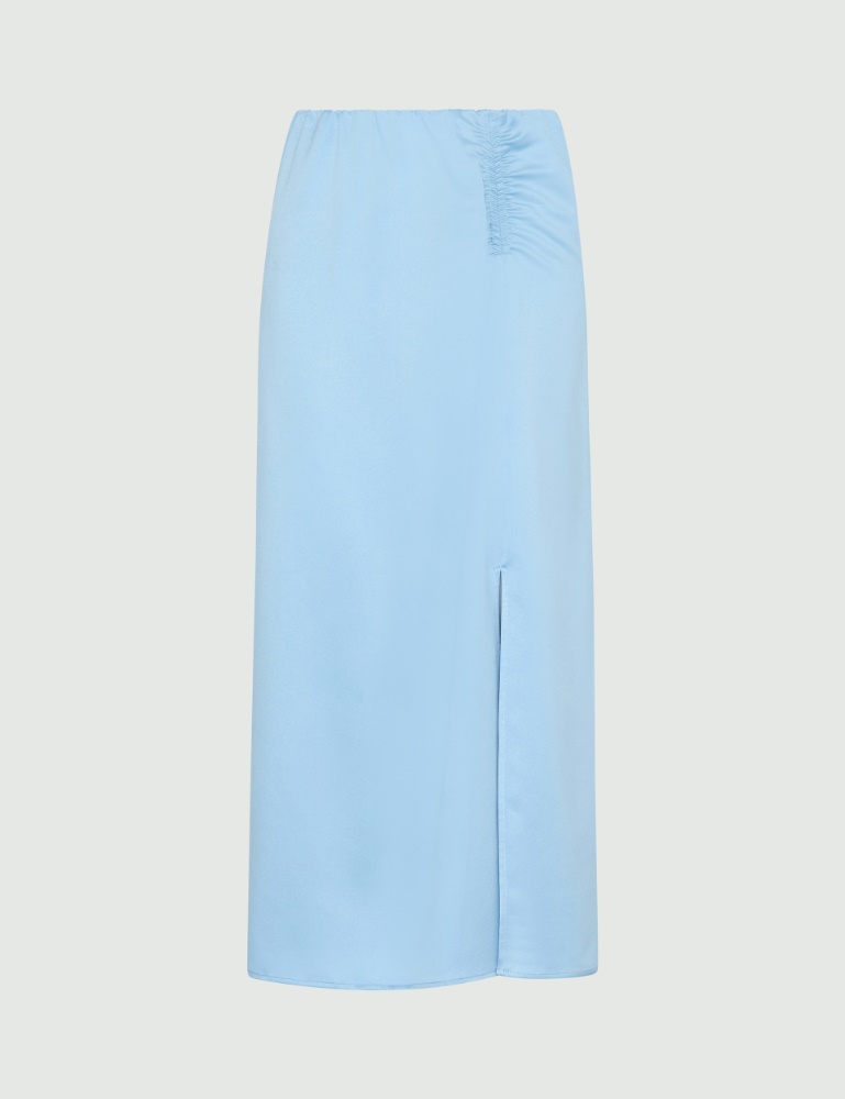 Satin skirt - Light blue - Marella - 2
