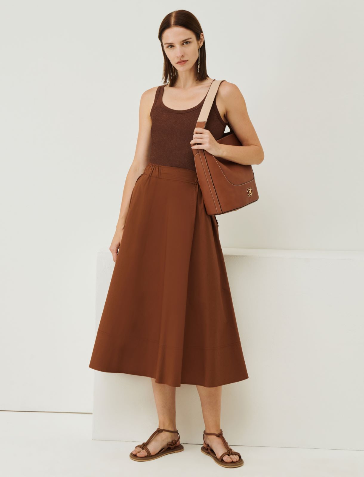 Long skirt - Brown - Marina Rinaldi