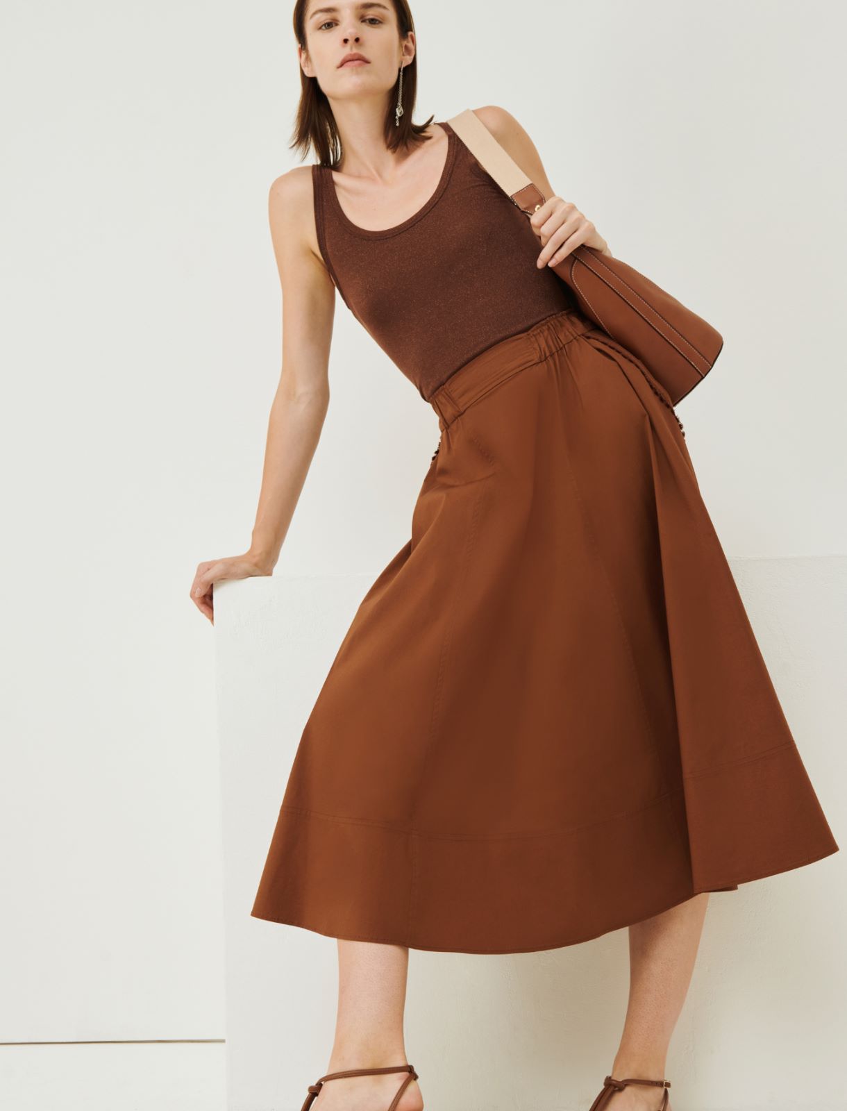 Long skirt - Brown - Marella - 3