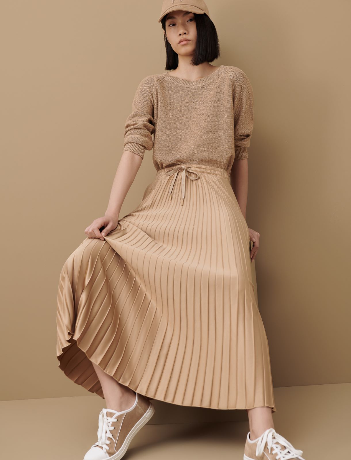 Pleated skirt - Sand - Marina Rinaldi - 3