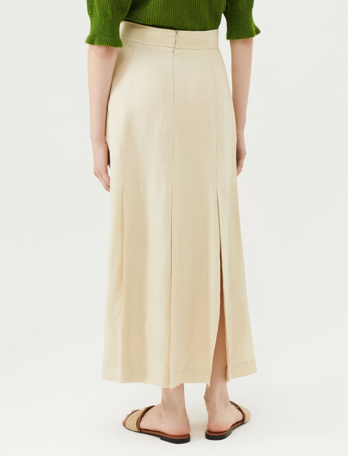 Linen skirt - Sand - Marina Rinaldi - 2