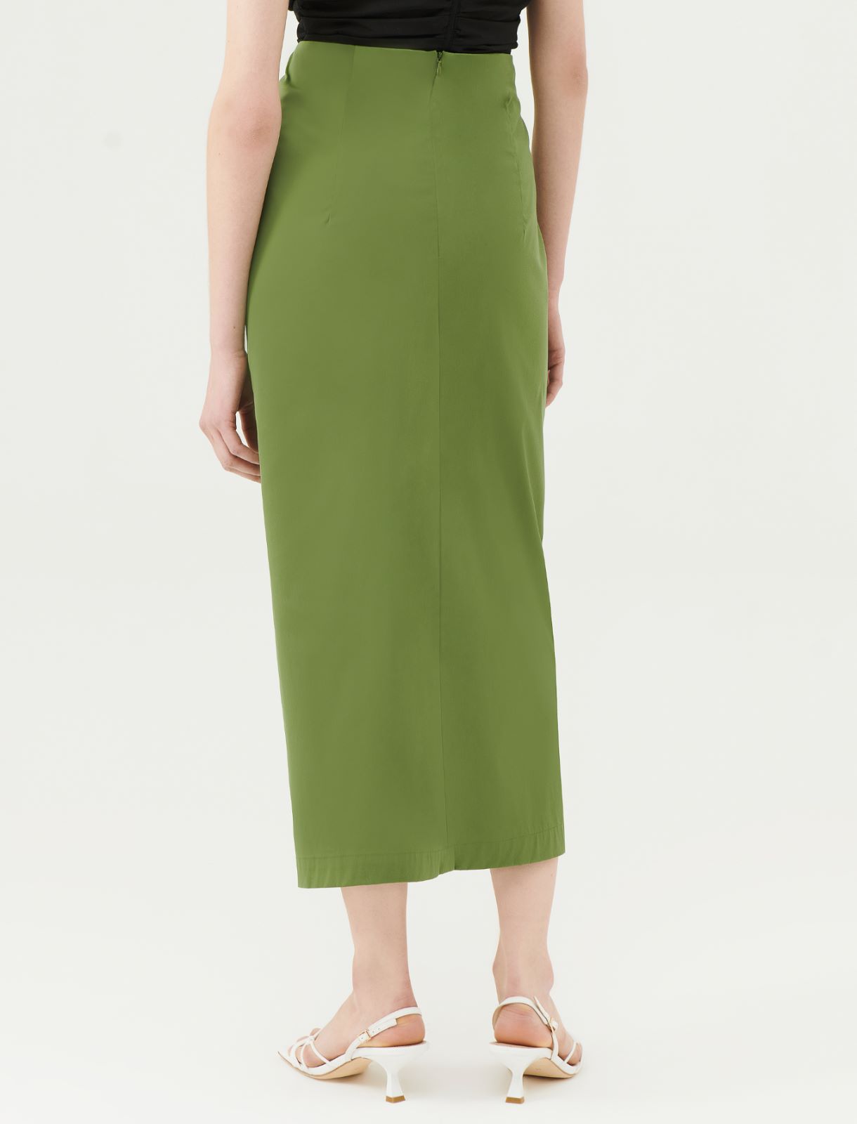 Poplin skirt - Green - Marina Rinaldi - 2