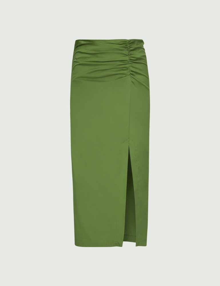 Falda de popelina - Verde - Marella - 2