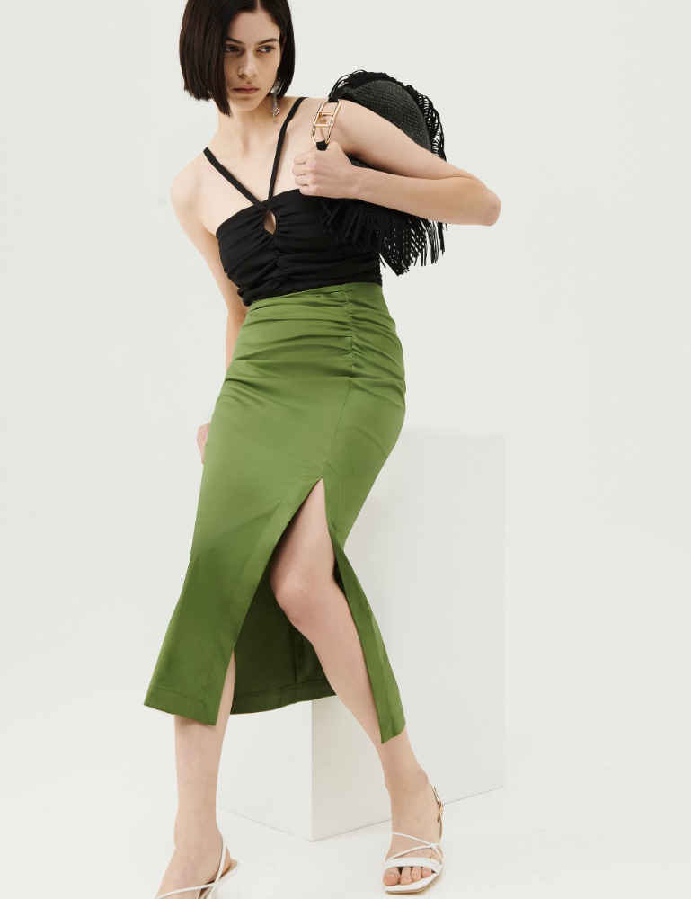 Poplin skirt - Green - Marella