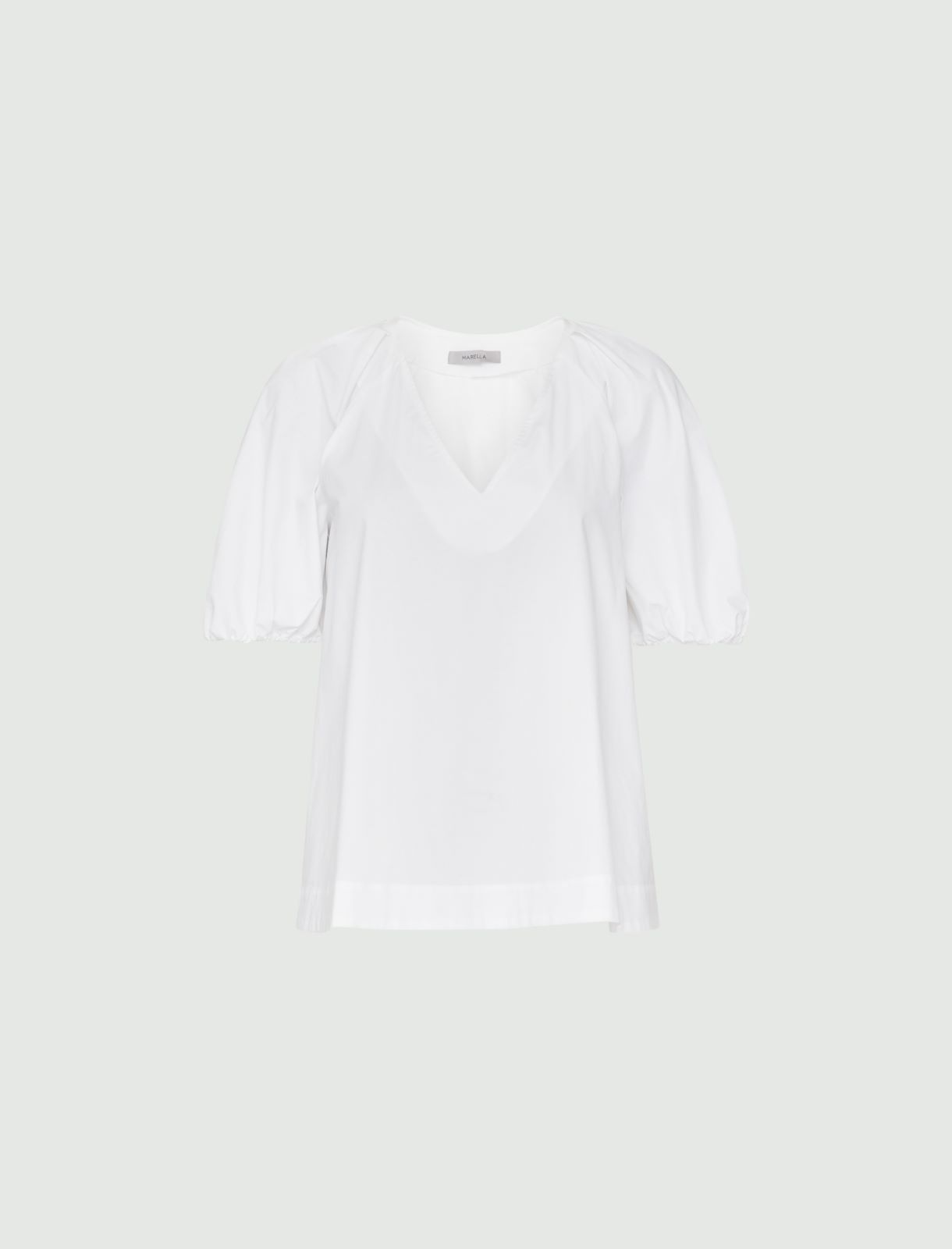 Poplin blouse, optical white | Marella