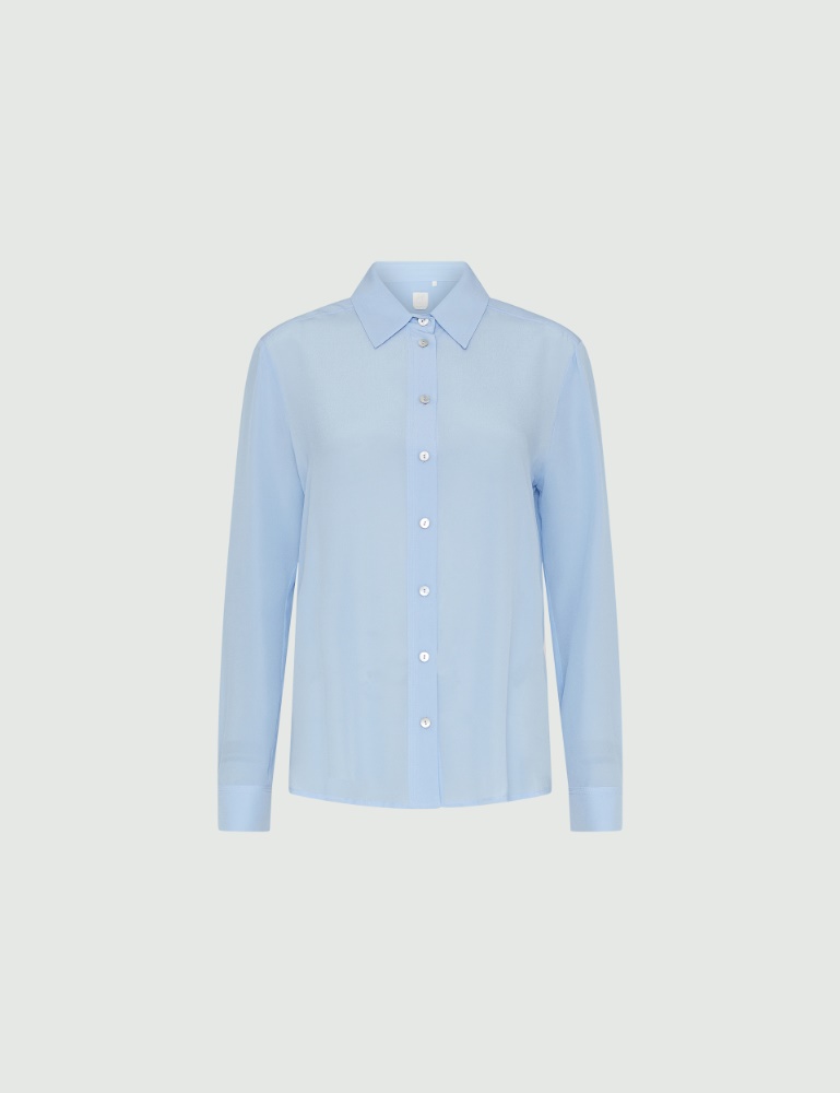 Camicia in seta - Azzurro - Marella - 2
