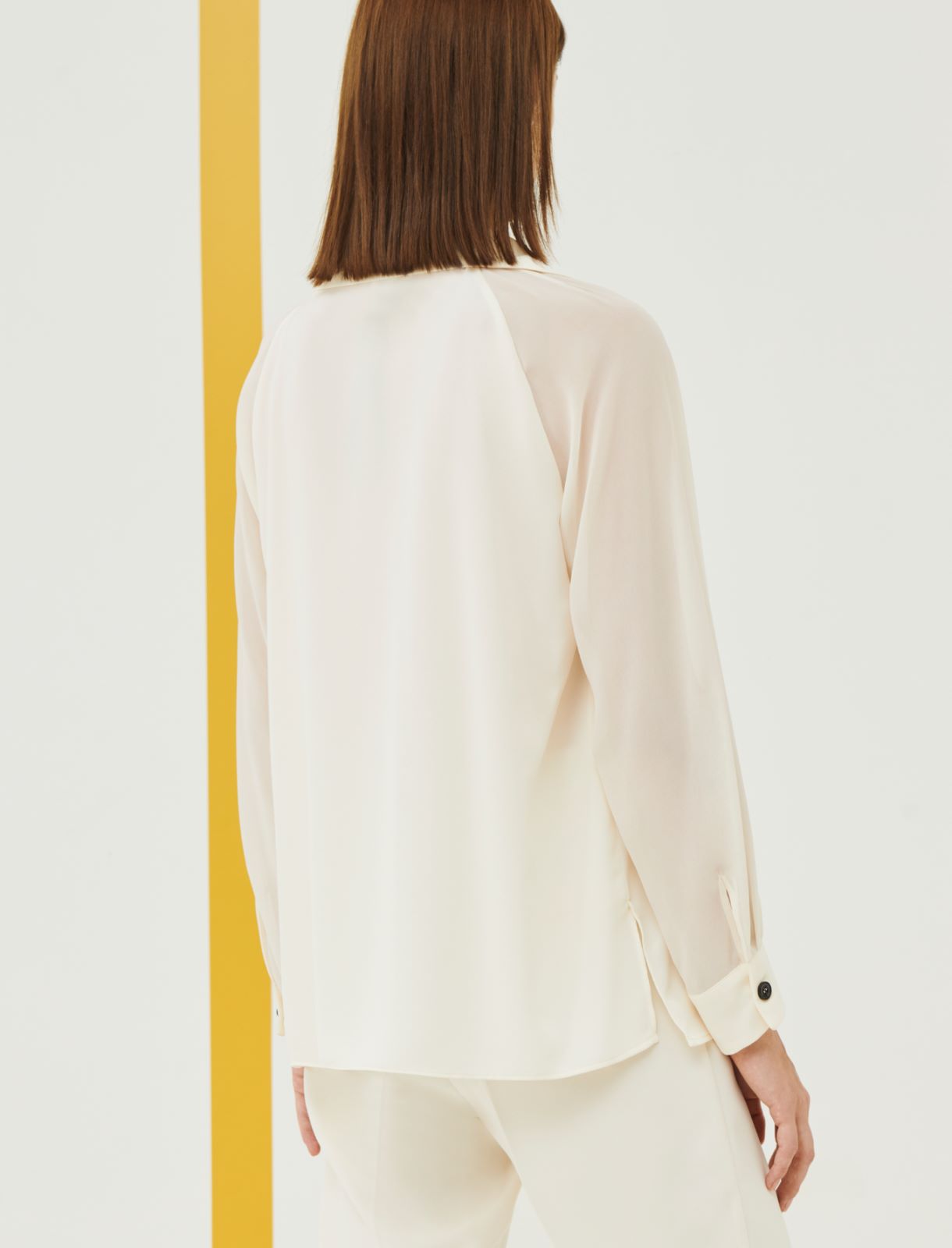 Satin blouse - Wool white - Marella - 3