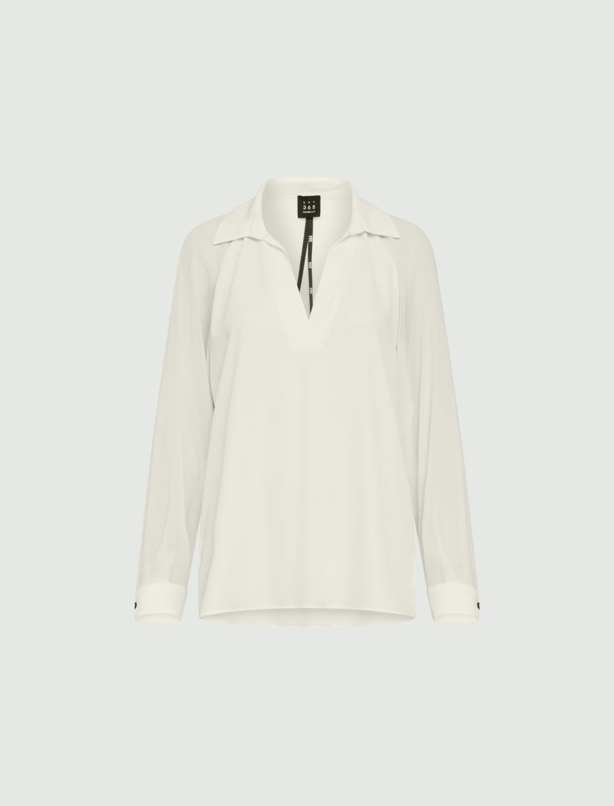 Satin blouse - Wool white - Marina Rinaldi - 5