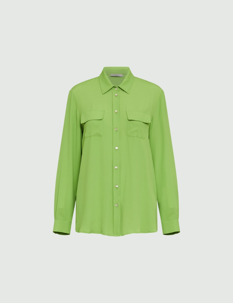 Koszula z krepy - Zielony - Marella - 2