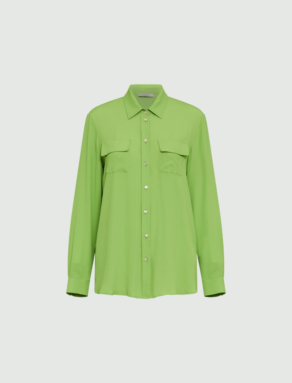 Crepe shirt - Green - Marina Rinaldi