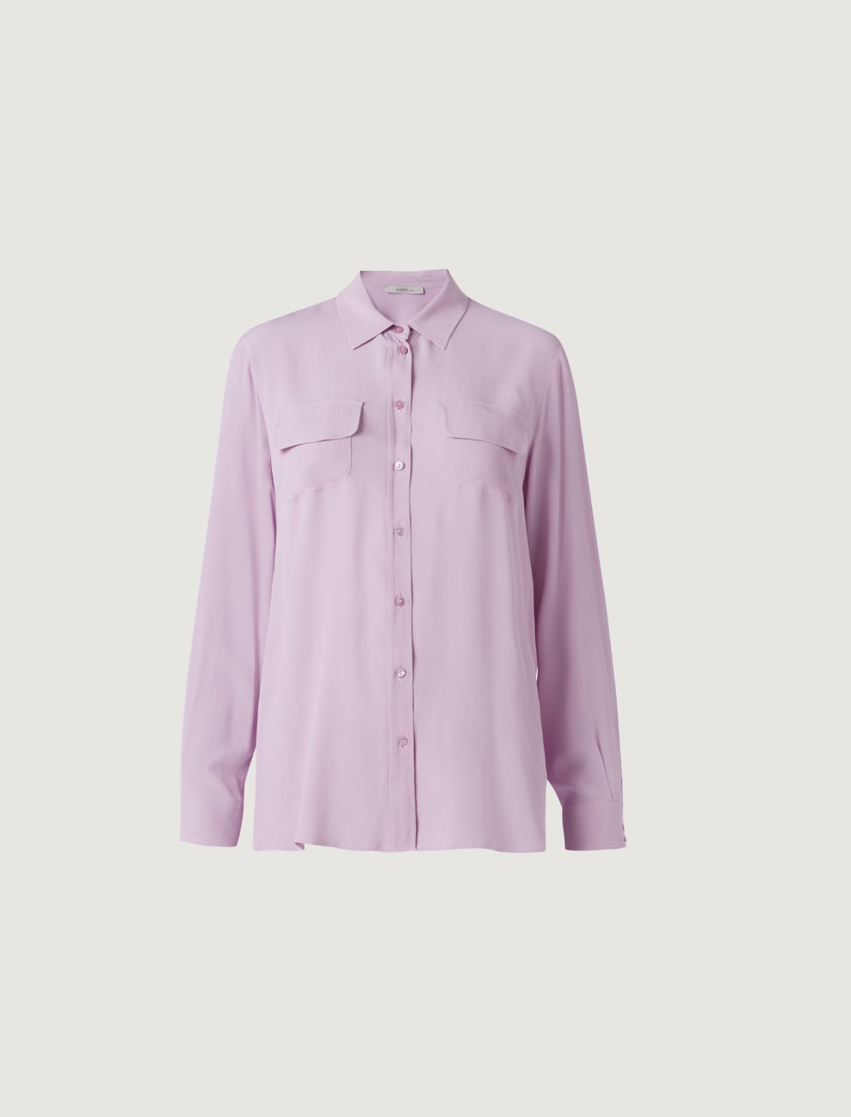 Crepe shirt - Lilac - Marella - 5