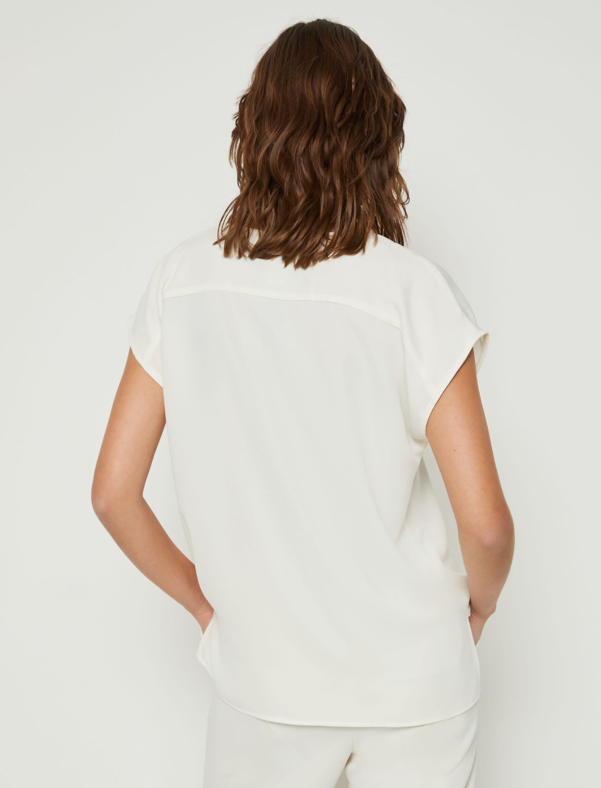 Satin blouse - Wool white - Marina Rinaldi - 2