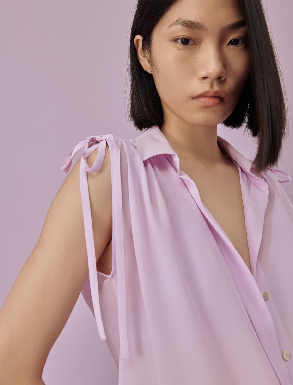 Silk shirt, lilac | Marella