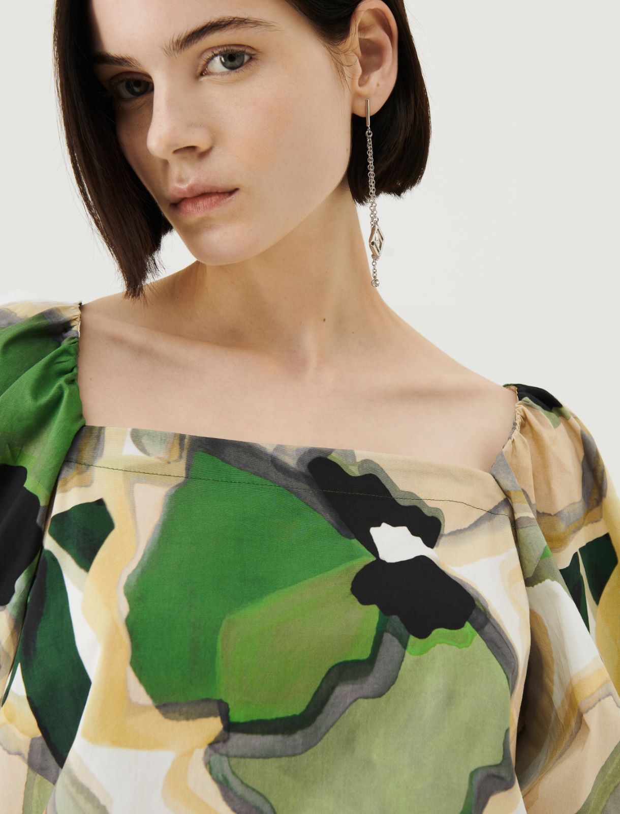 Poplin blouse - Green - Marella - 4