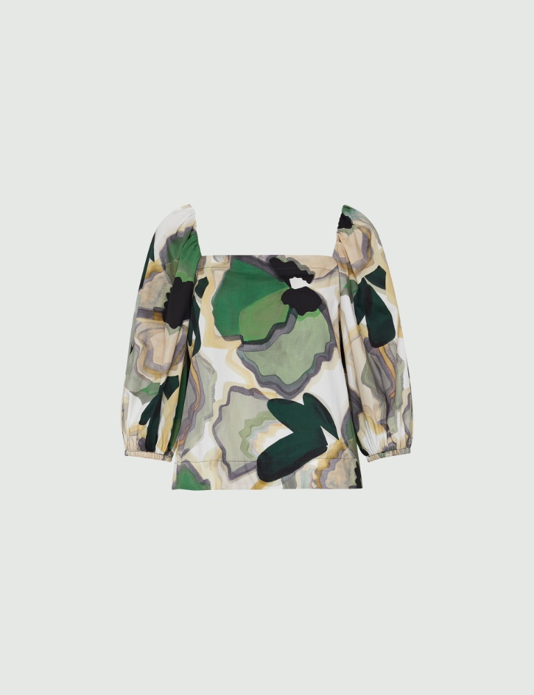Poplin blouse - Green - Marella - 2