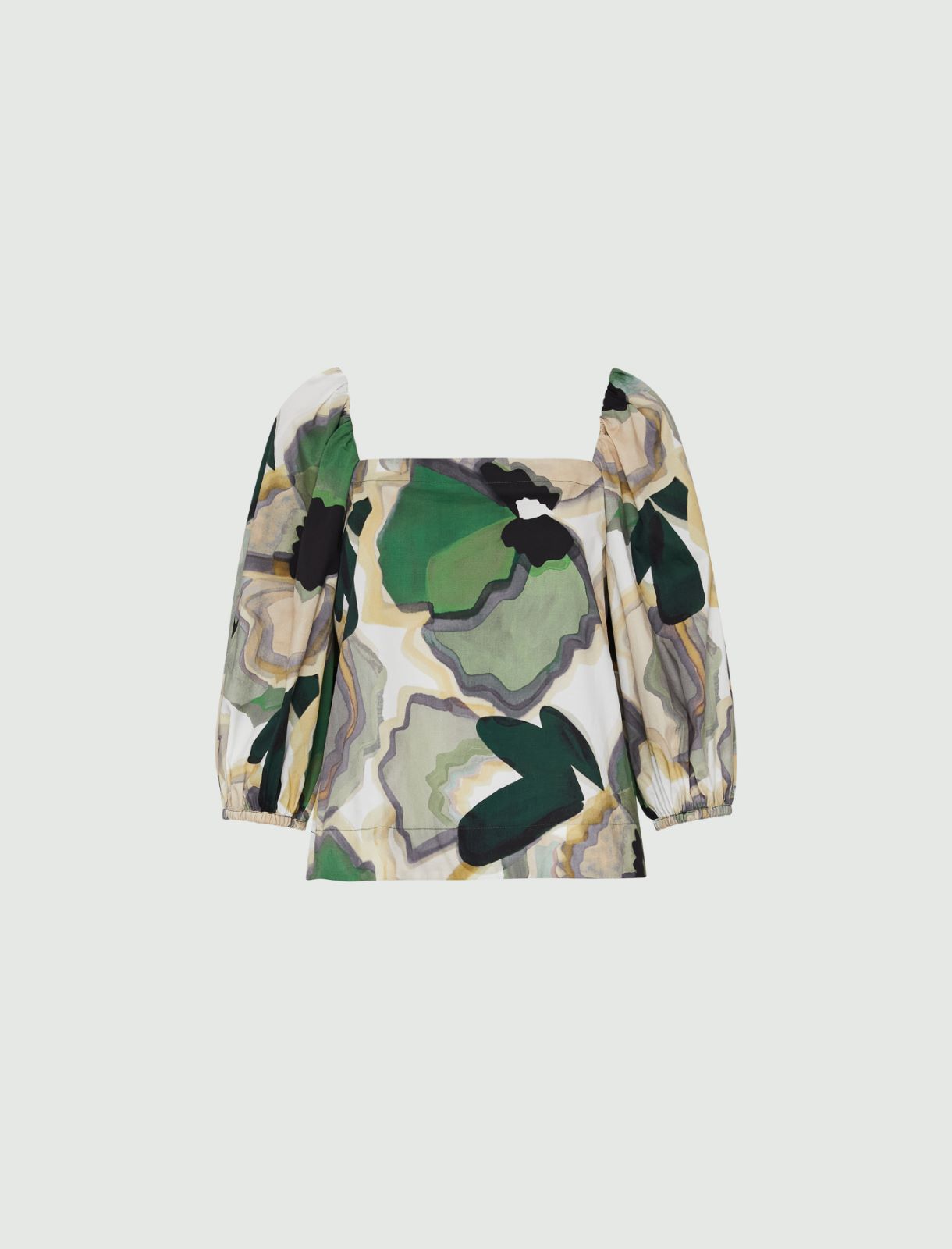 Poplin blouse - Green - Marella - 5