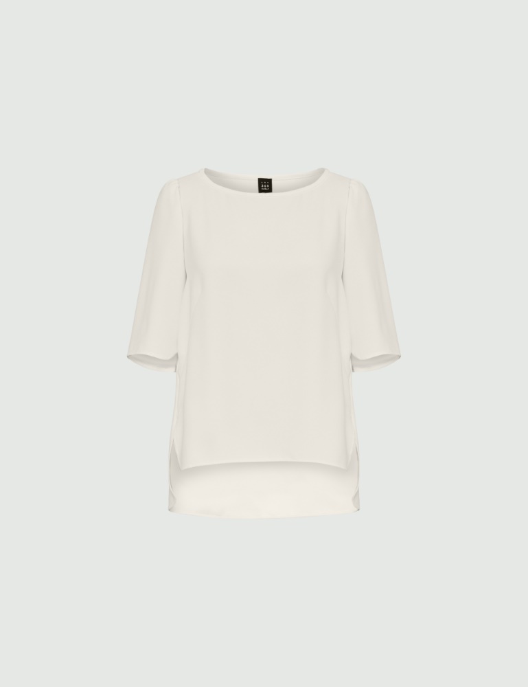 Crepe blouse - Wool white - Marella - 2