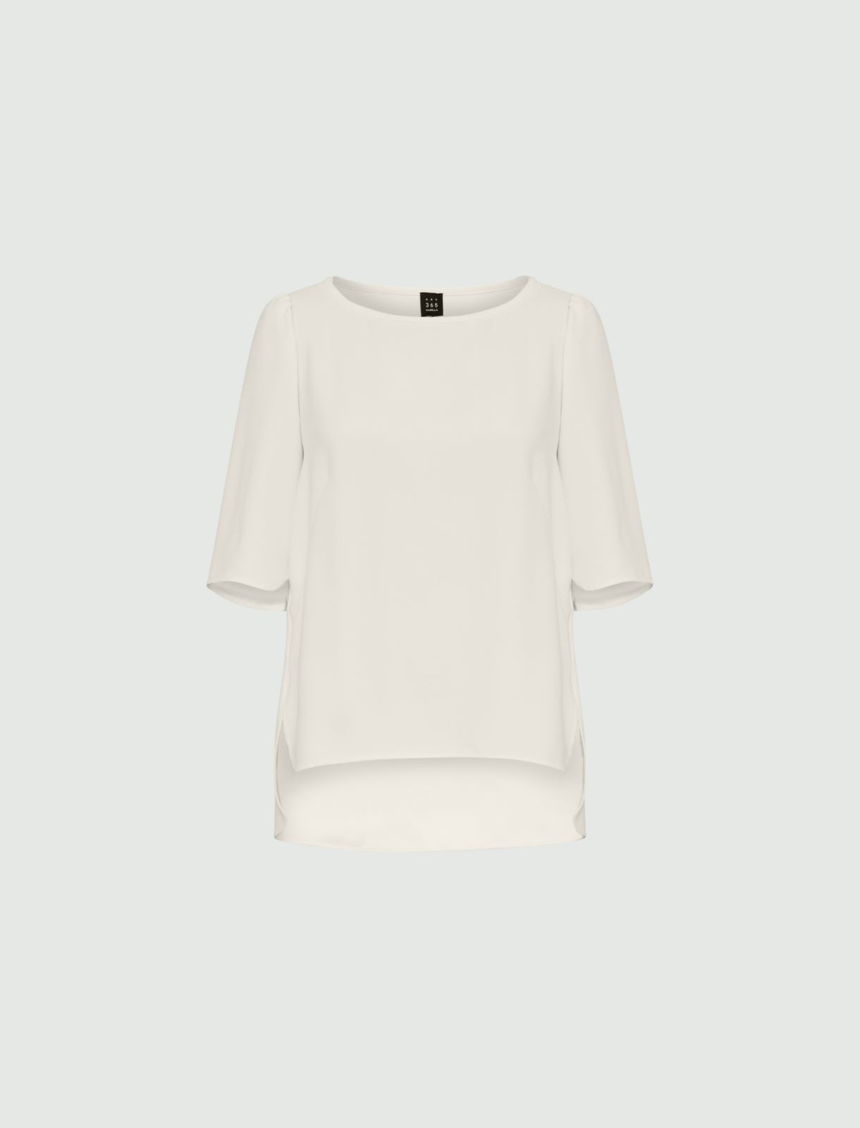 Crepe blouse - Wool white - Marina Rinaldi