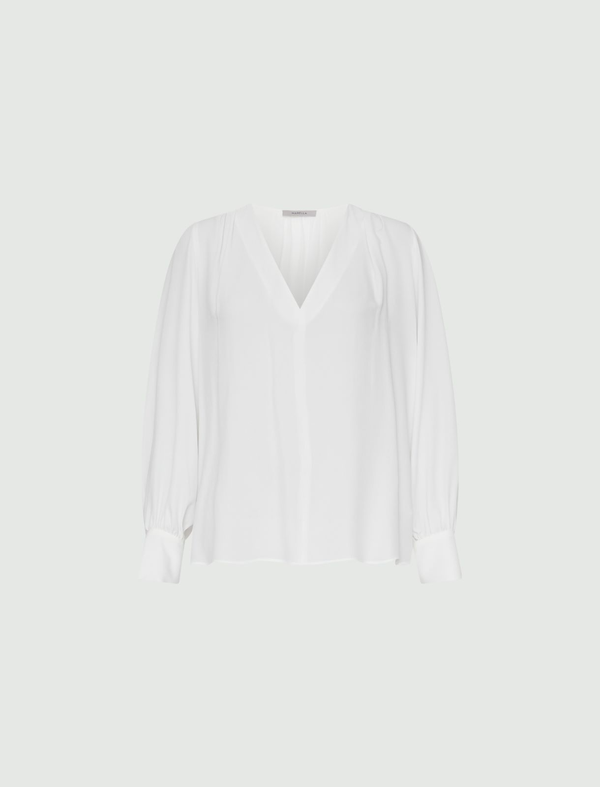 Crepe blouse - Cream - Marella - 5