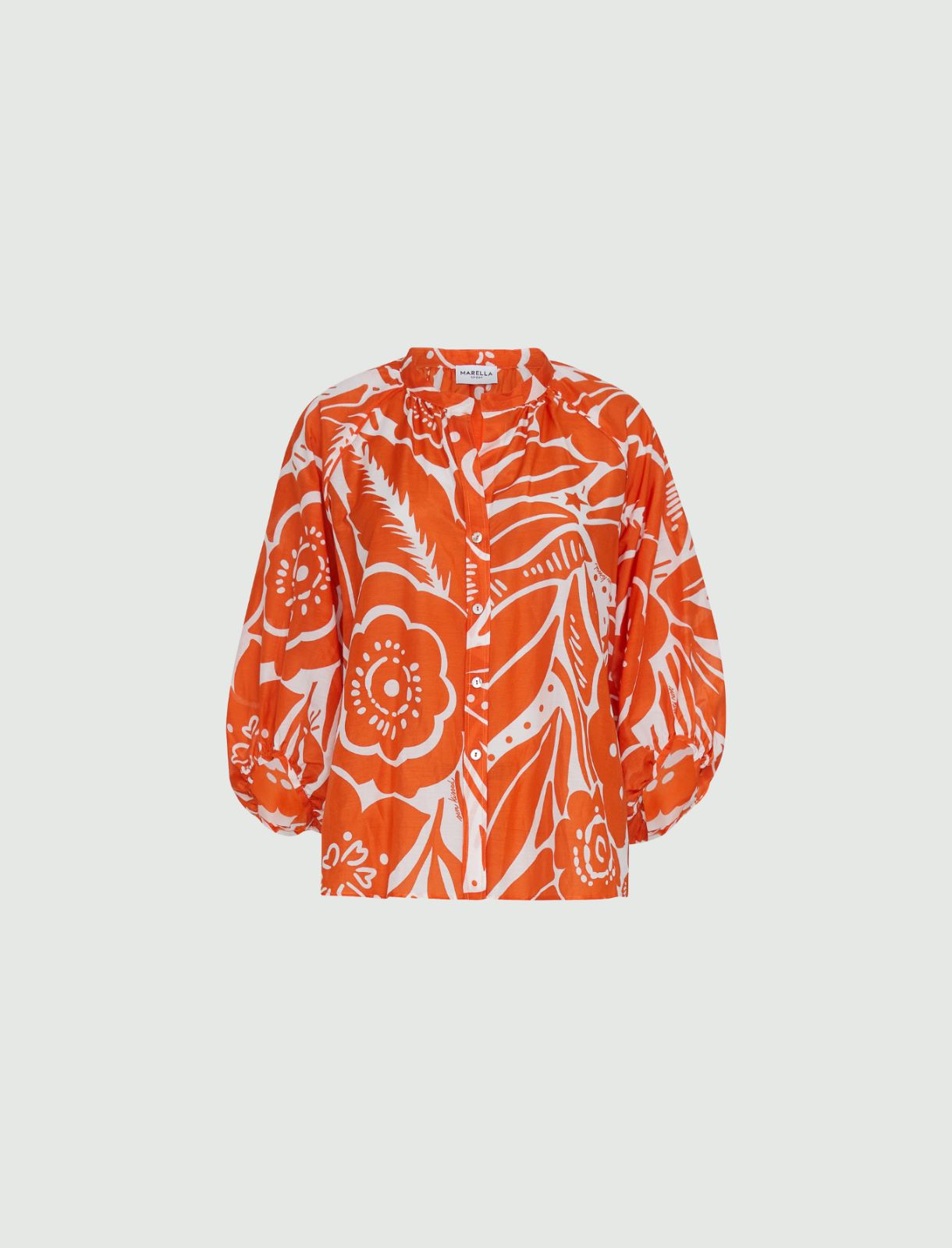 Patterned shirt - Orange - Marina Rinaldi - 5