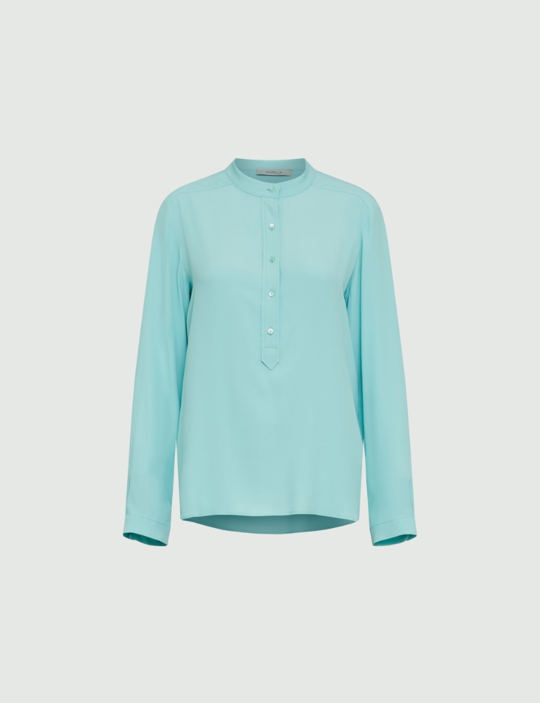 Crepe blouse - Aquamarine - Marella - 2
