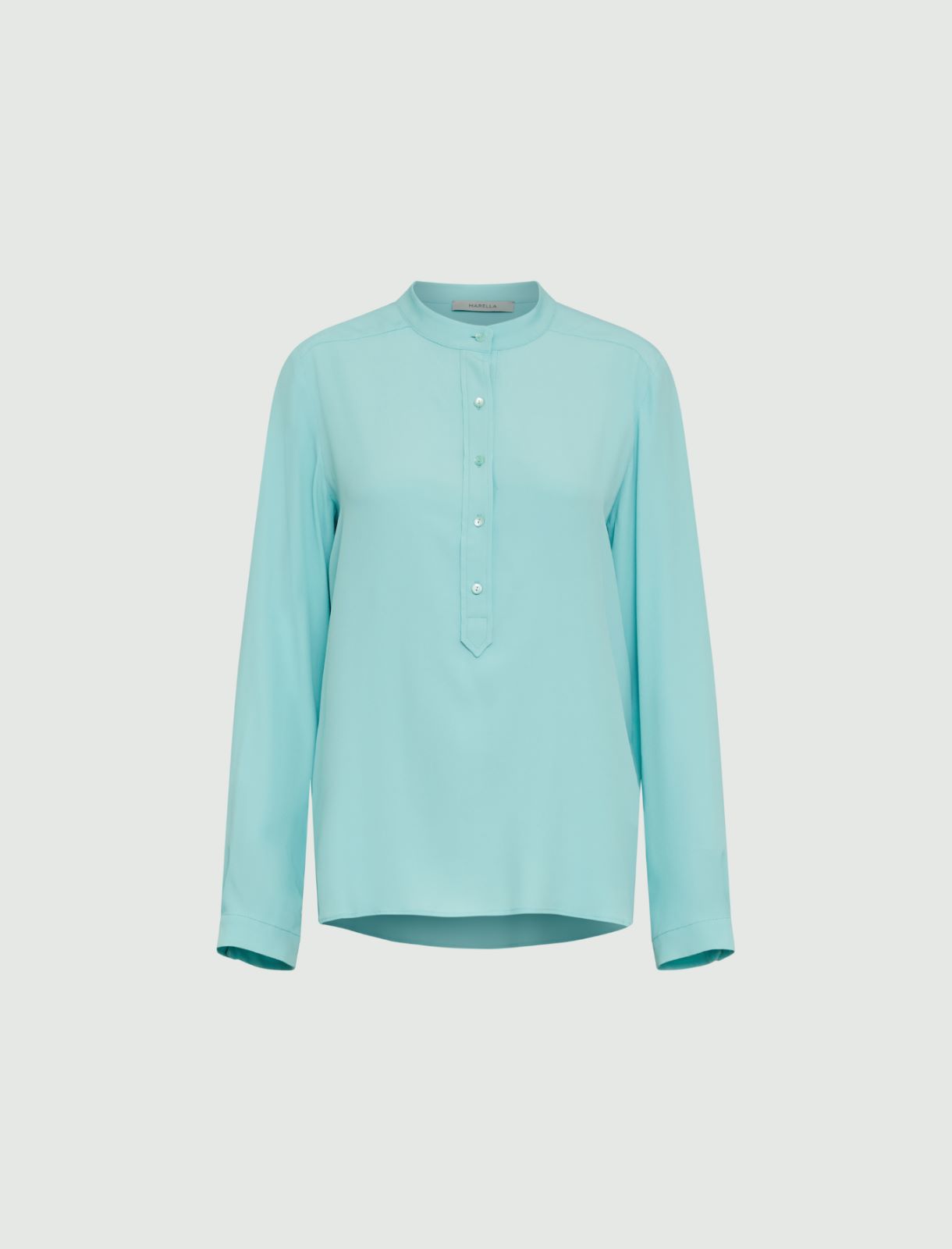 Crepe blouse - Aquamarine - Marella - 5