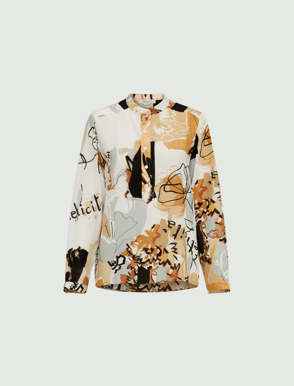 Patterned blouse - Natural - Marina Rinaldi - 5