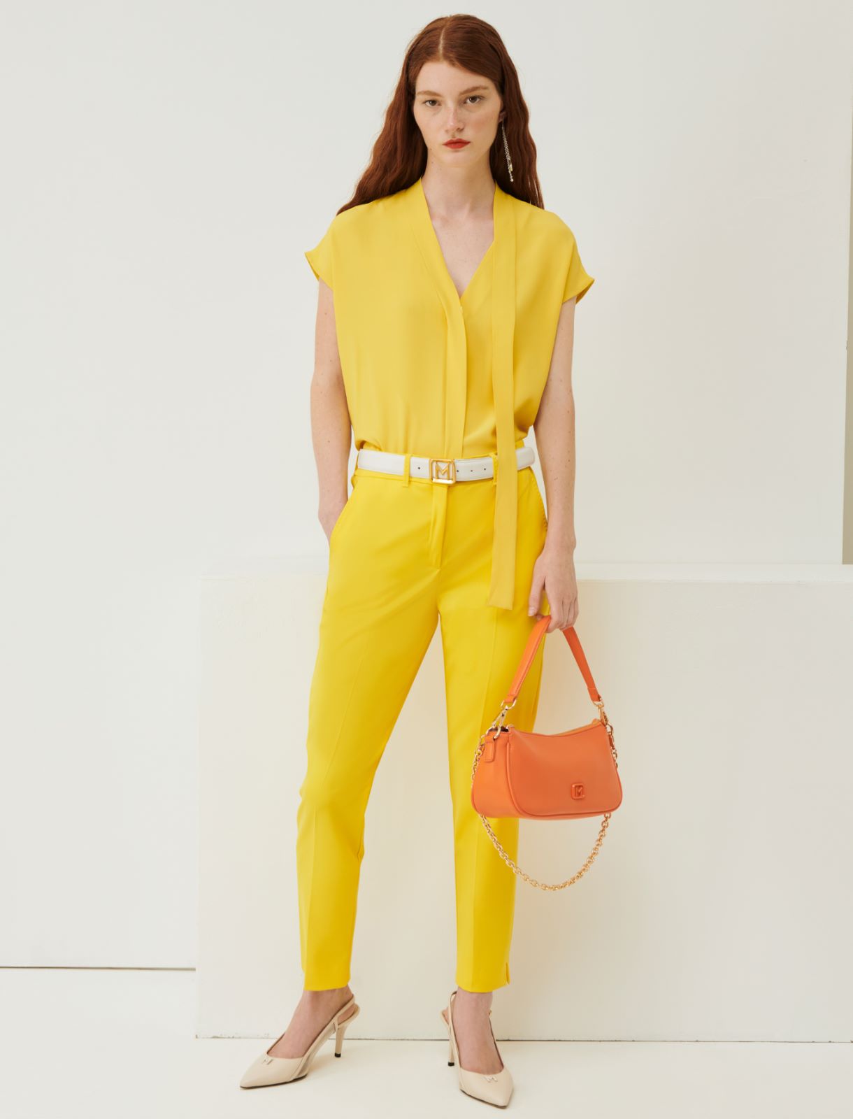 Crepe blouse - Yellow - Marina Rinaldi