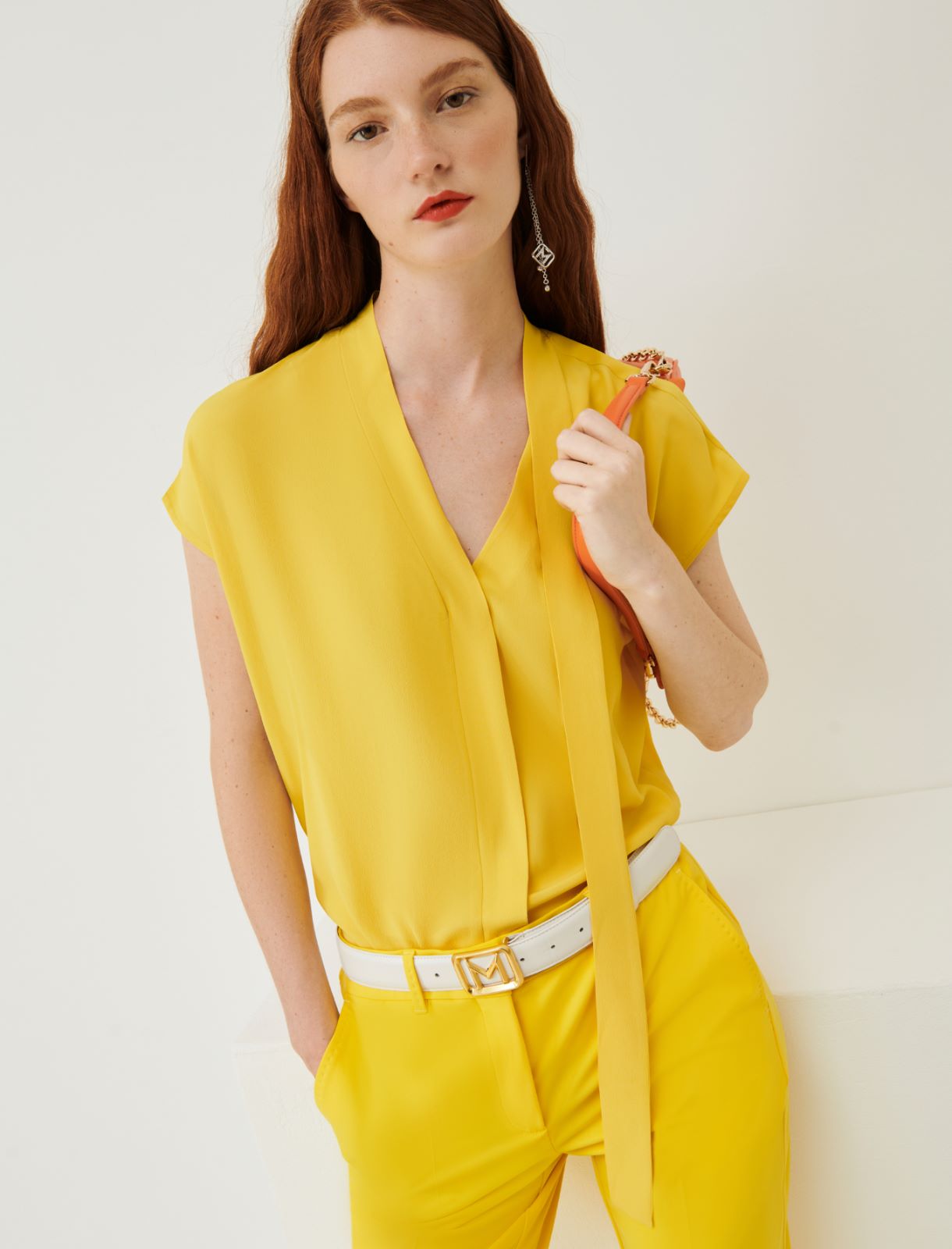 Crepe blouse - Yellow - Marina Rinaldi - 3