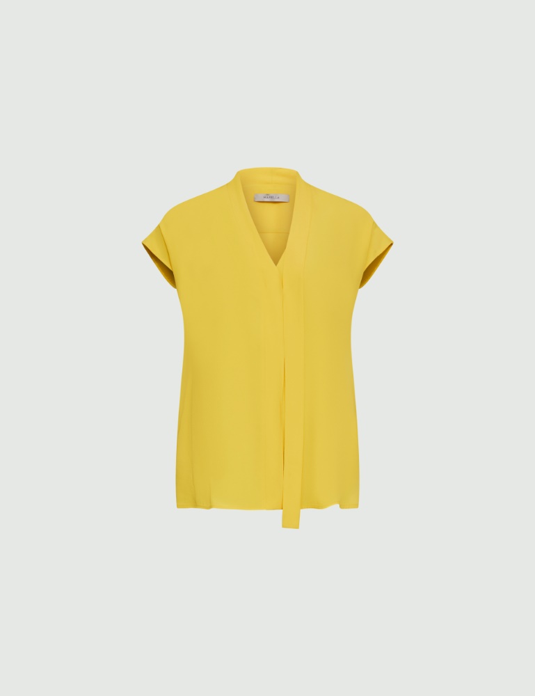 Crepe blouse - Yellow - Marella - 2