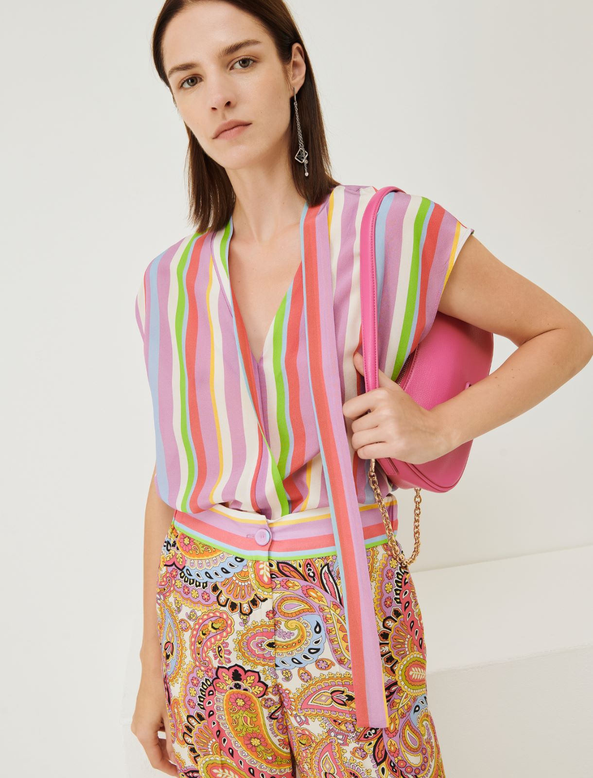 Patterned blouse - Lilac - Marina Rinaldi - 3
