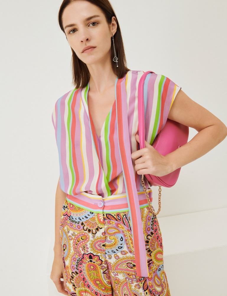 Patterned blouse - Lilac - Marina Rinaldi