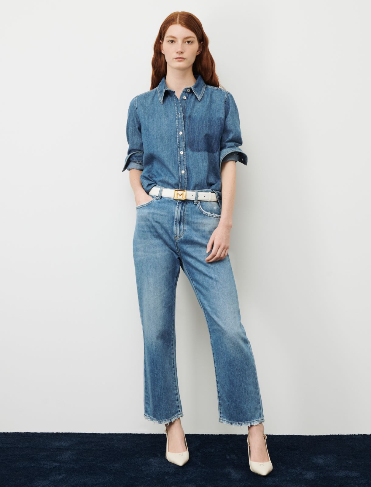 Denim shirt - Blue jeans - Marina Rinaldi