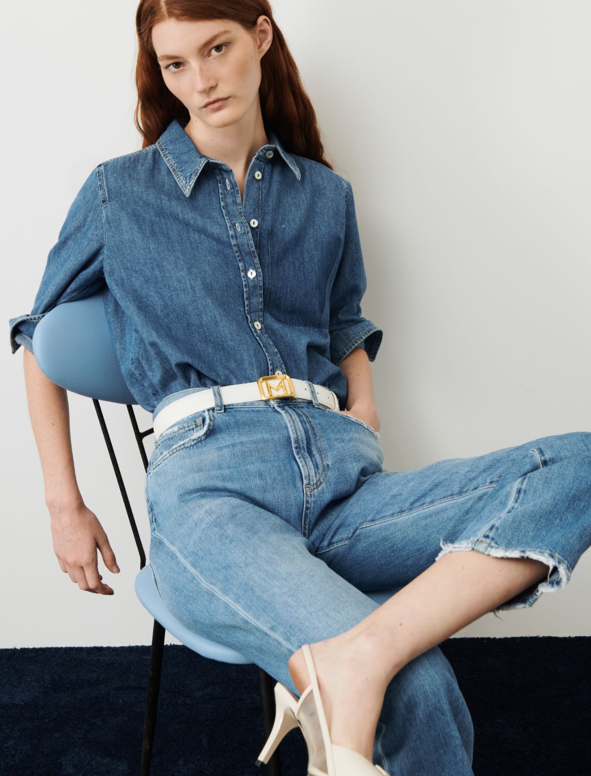 Denim shirt - Blue jeans - Marina Rinaldi - 3