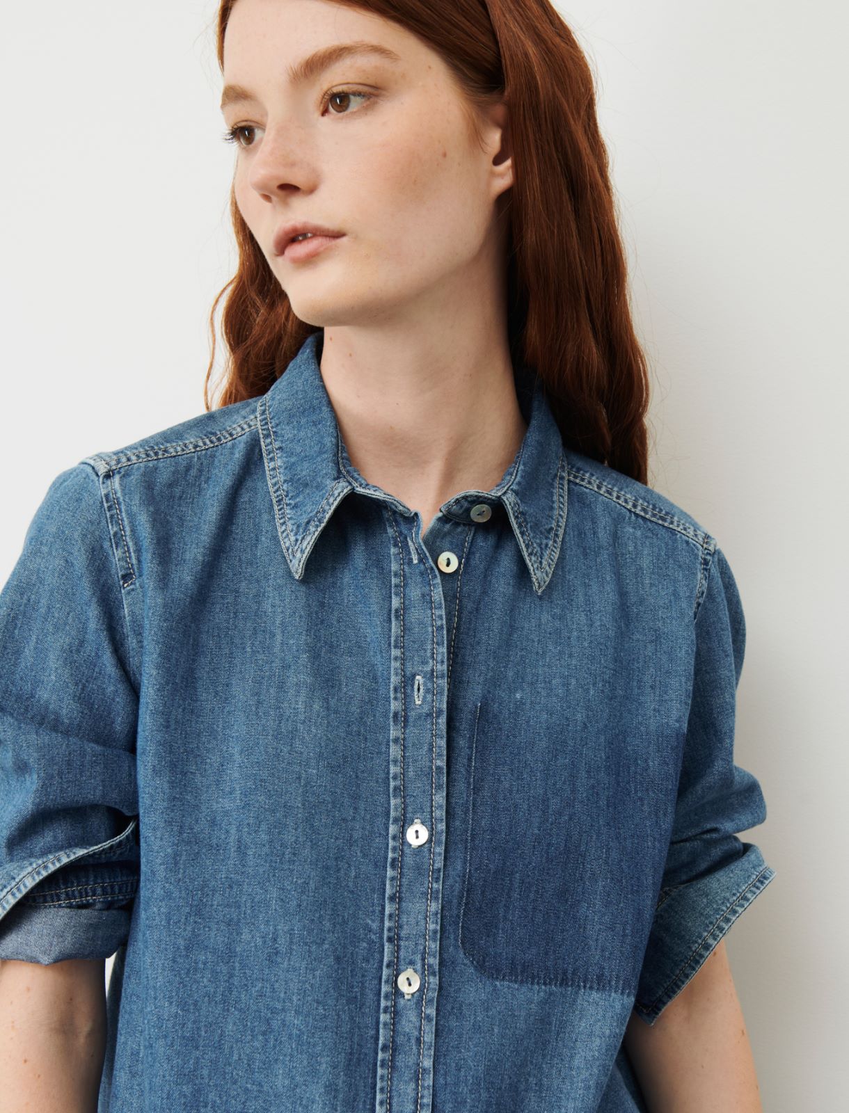 Denim shirt - Blue jeans - Marina Rinaldi - 4