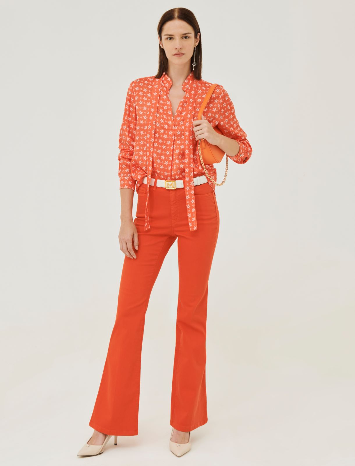 Patterned blouse - Orange - Marina Rinaldi