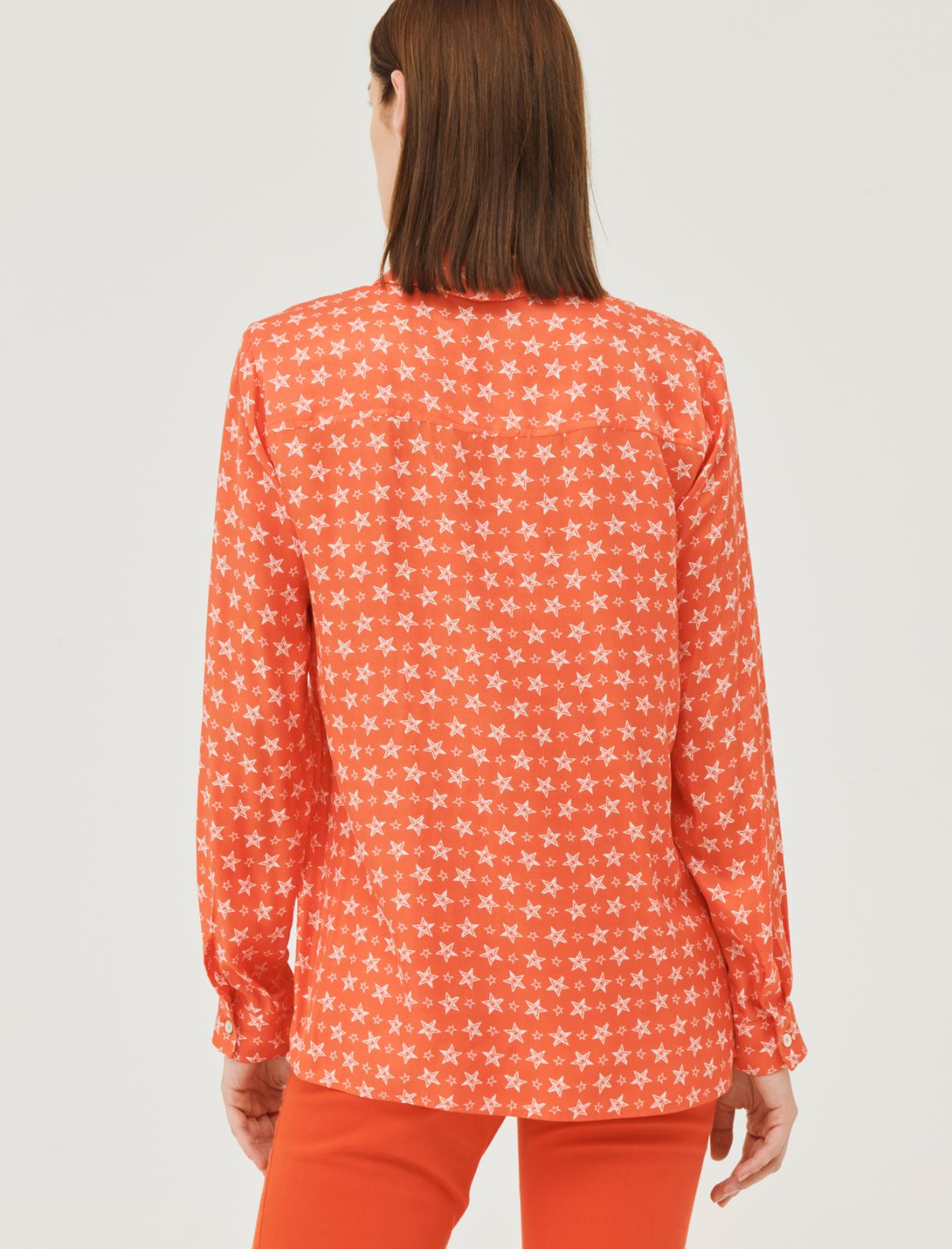 Patterned blouse - Orange - Marella - 2