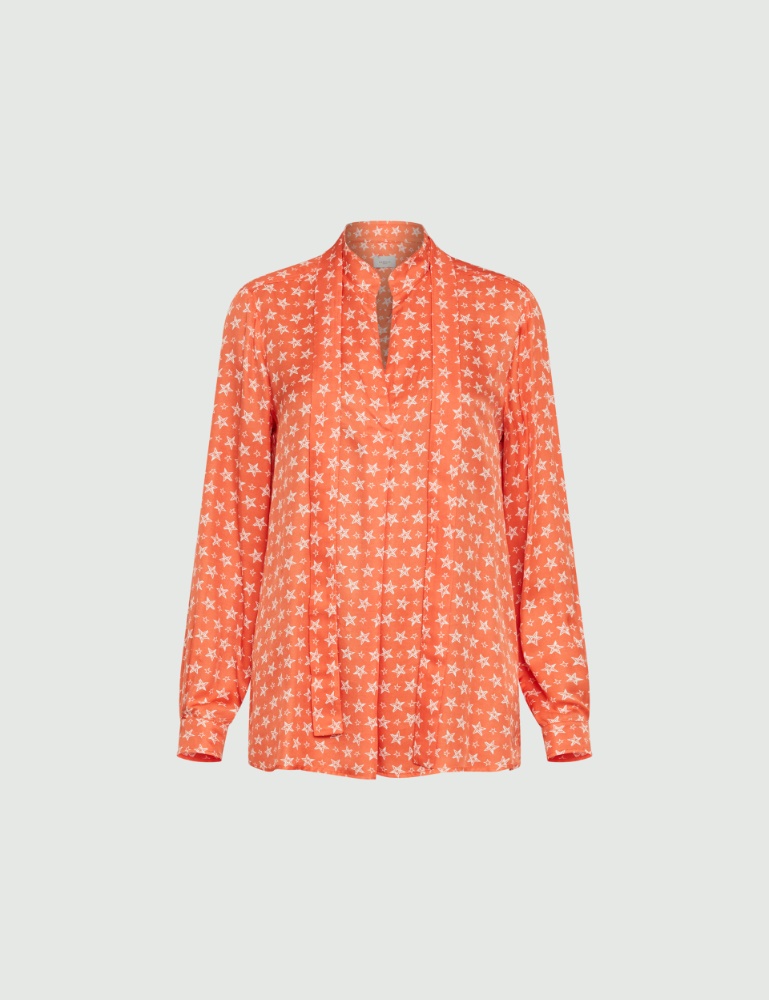 Patterned blouse - Orange - Marina Rinaldi - 2
