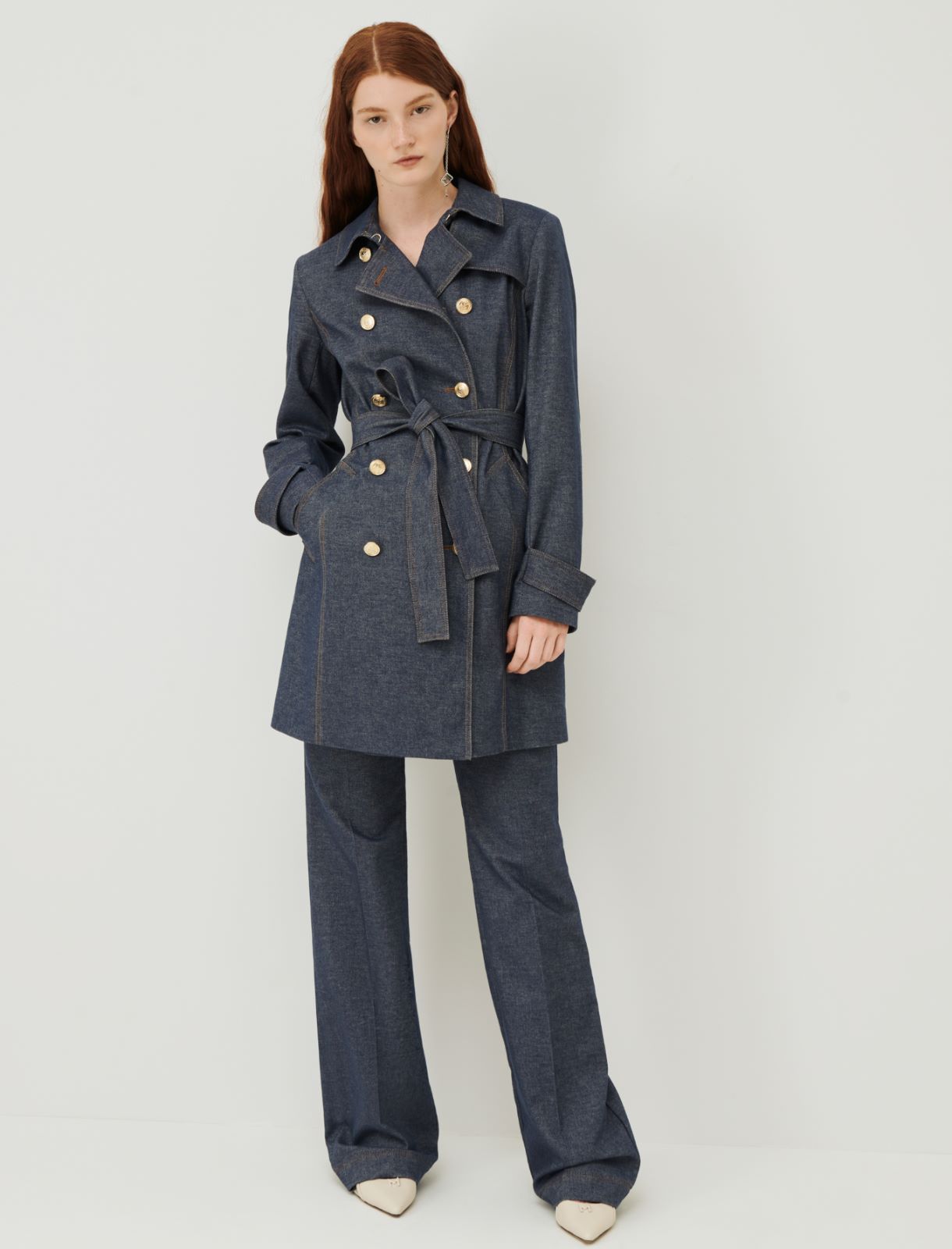 Double-breasted trench coat - Navy - Marella