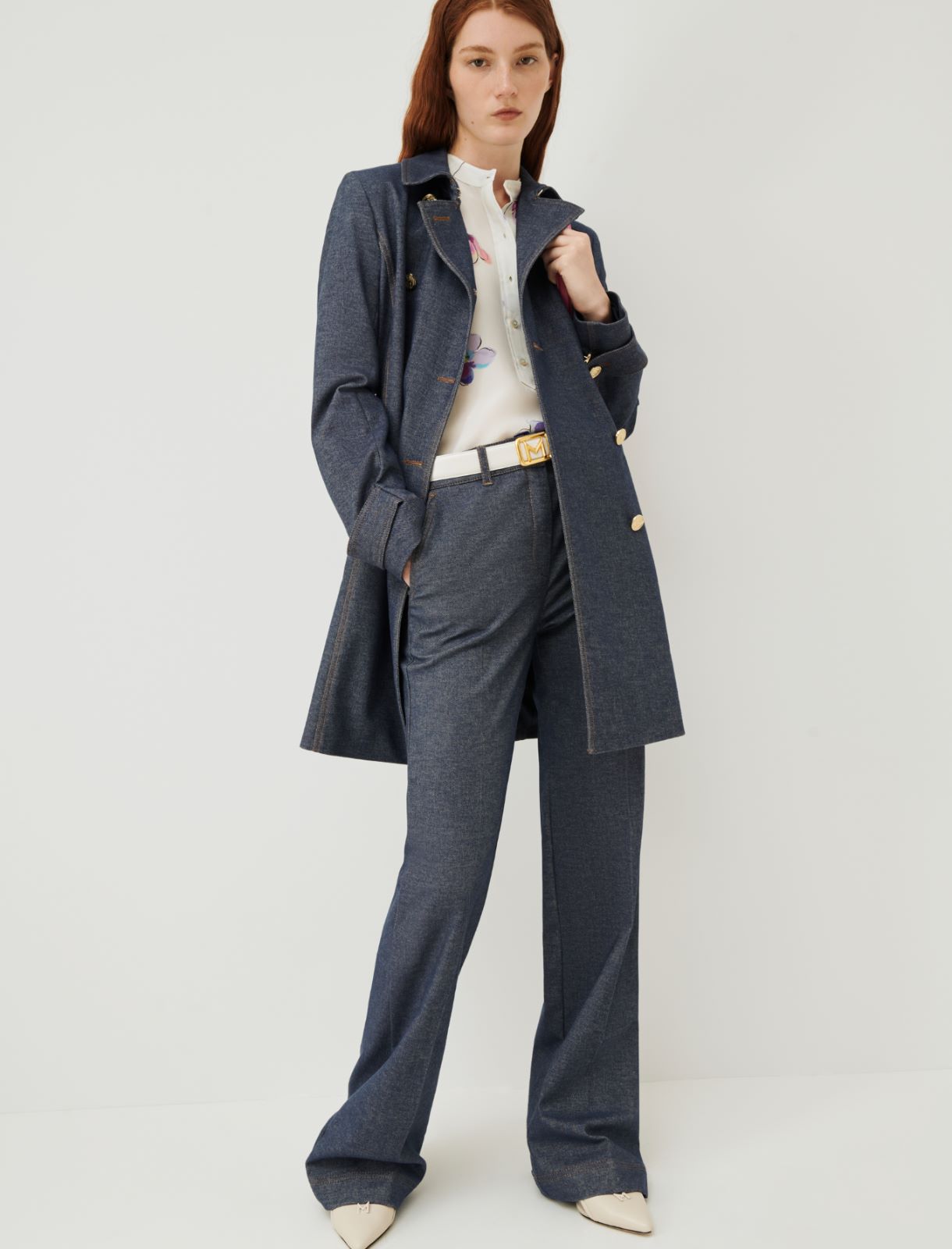 Double-breasted trench coat - Navy - Marella - 6
