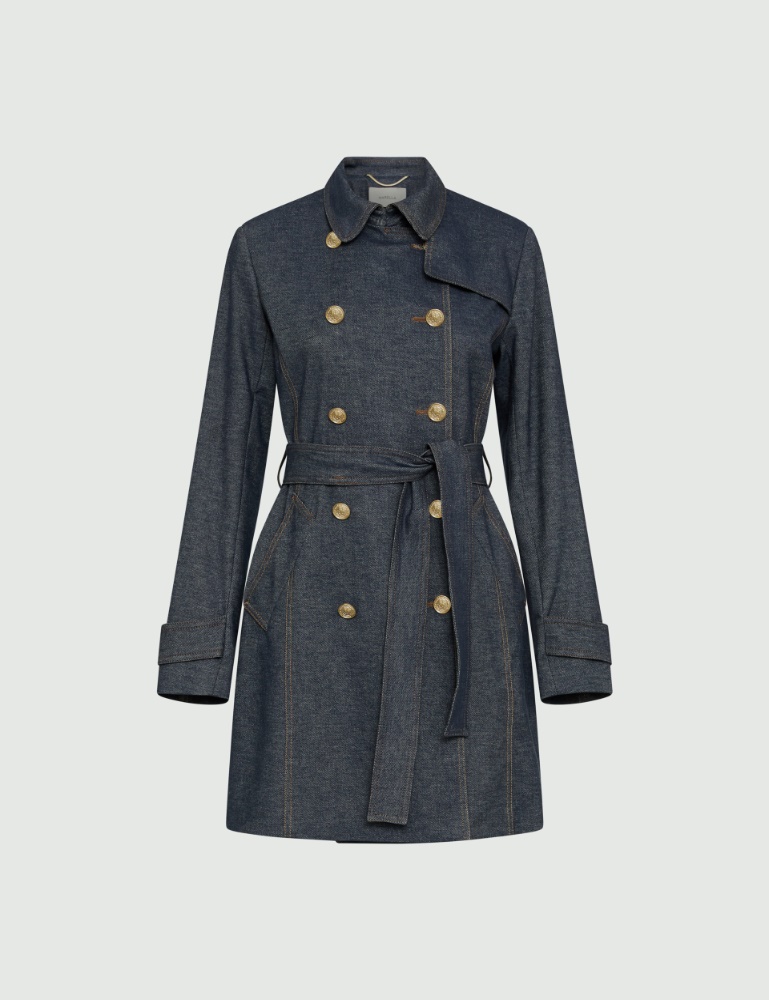 Double-breasted trench coat - Navy - Marella - 2