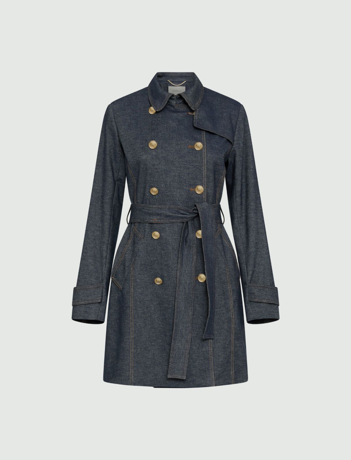 Double-breasted trench coat - Navy - Marella - 6