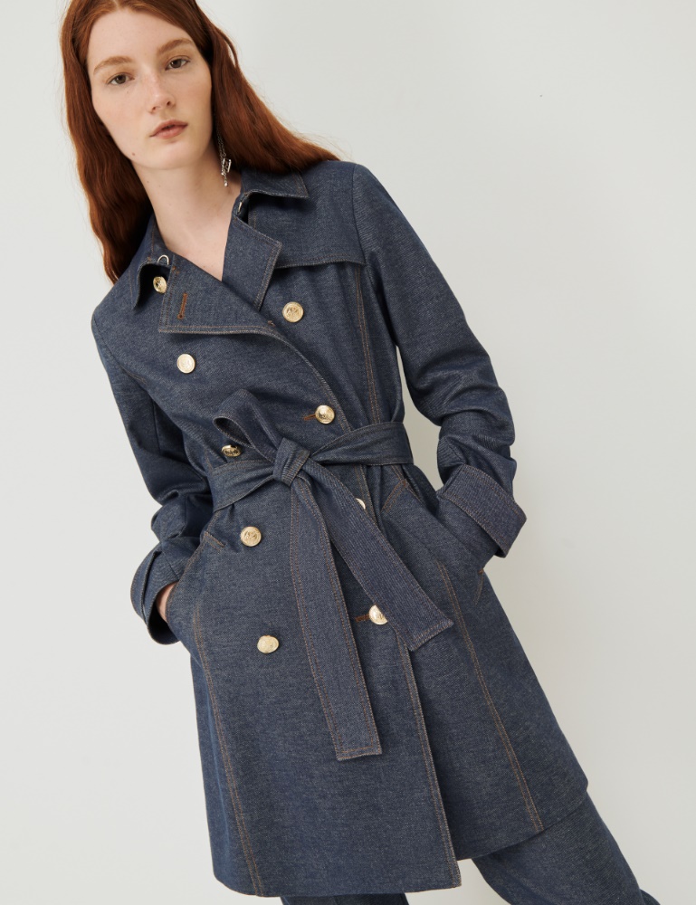 Double-breasted trench coat - Navy - Marella
