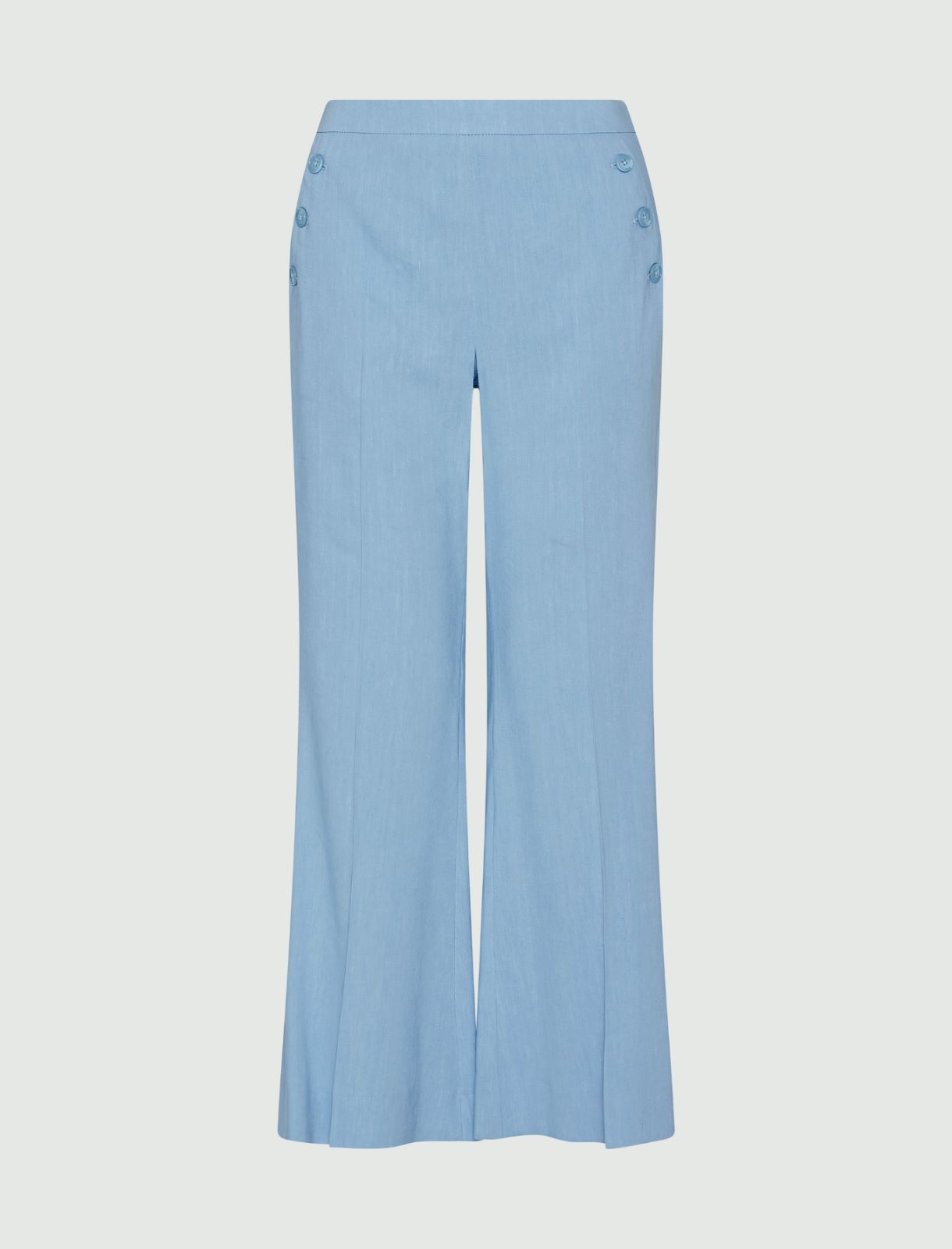 Flared trousers - Light blue - Marina Rinaldi