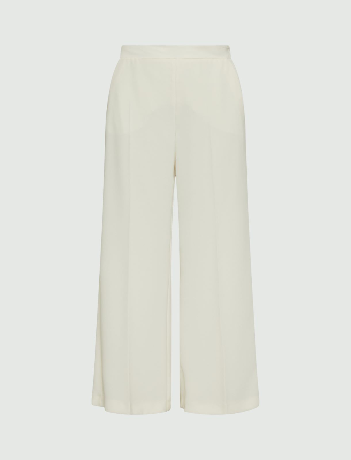 Crepe trousers - Wool white - Marina Rinaldi - 5