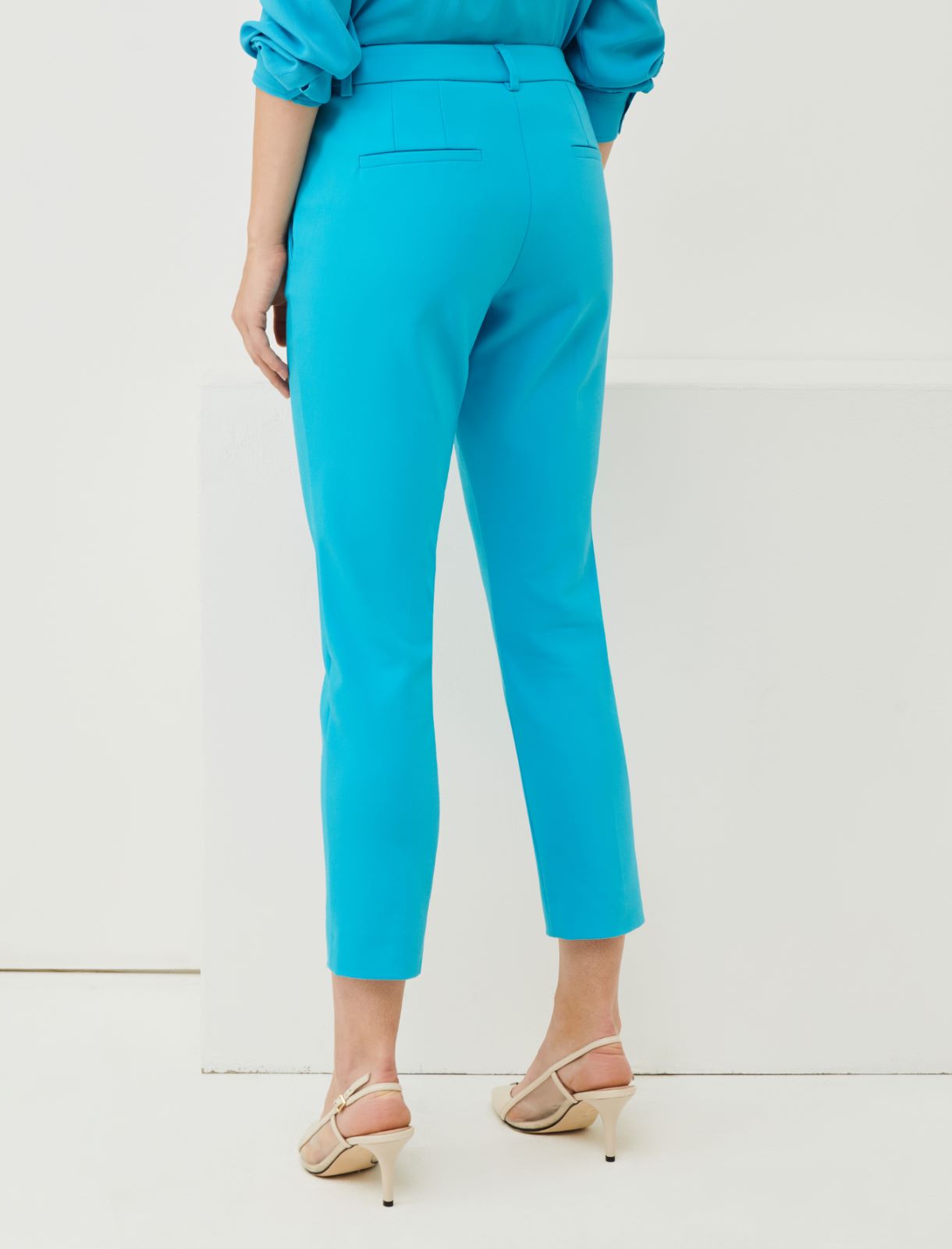 Slim trousers - Turquoise - Marina Rinaldi - 2