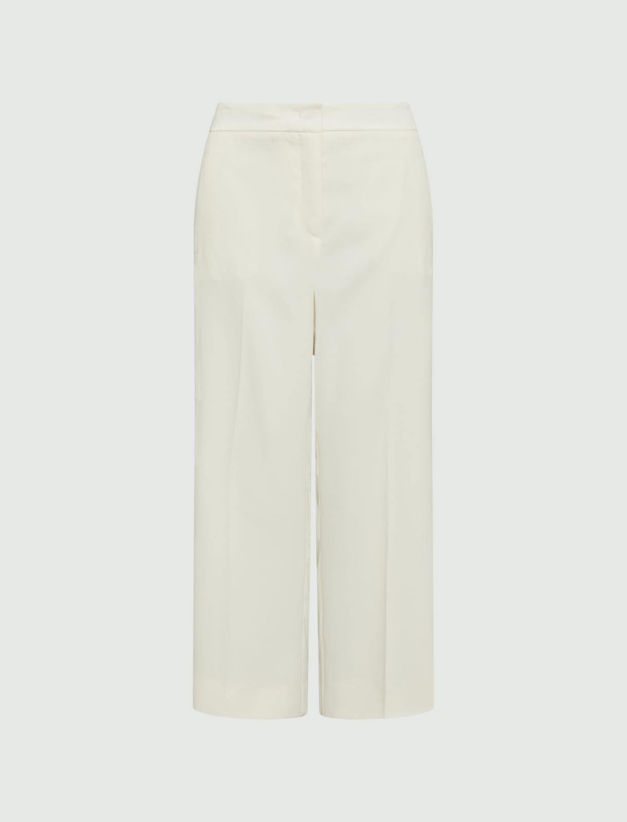 Crepe trousers - Wool white - Marella
