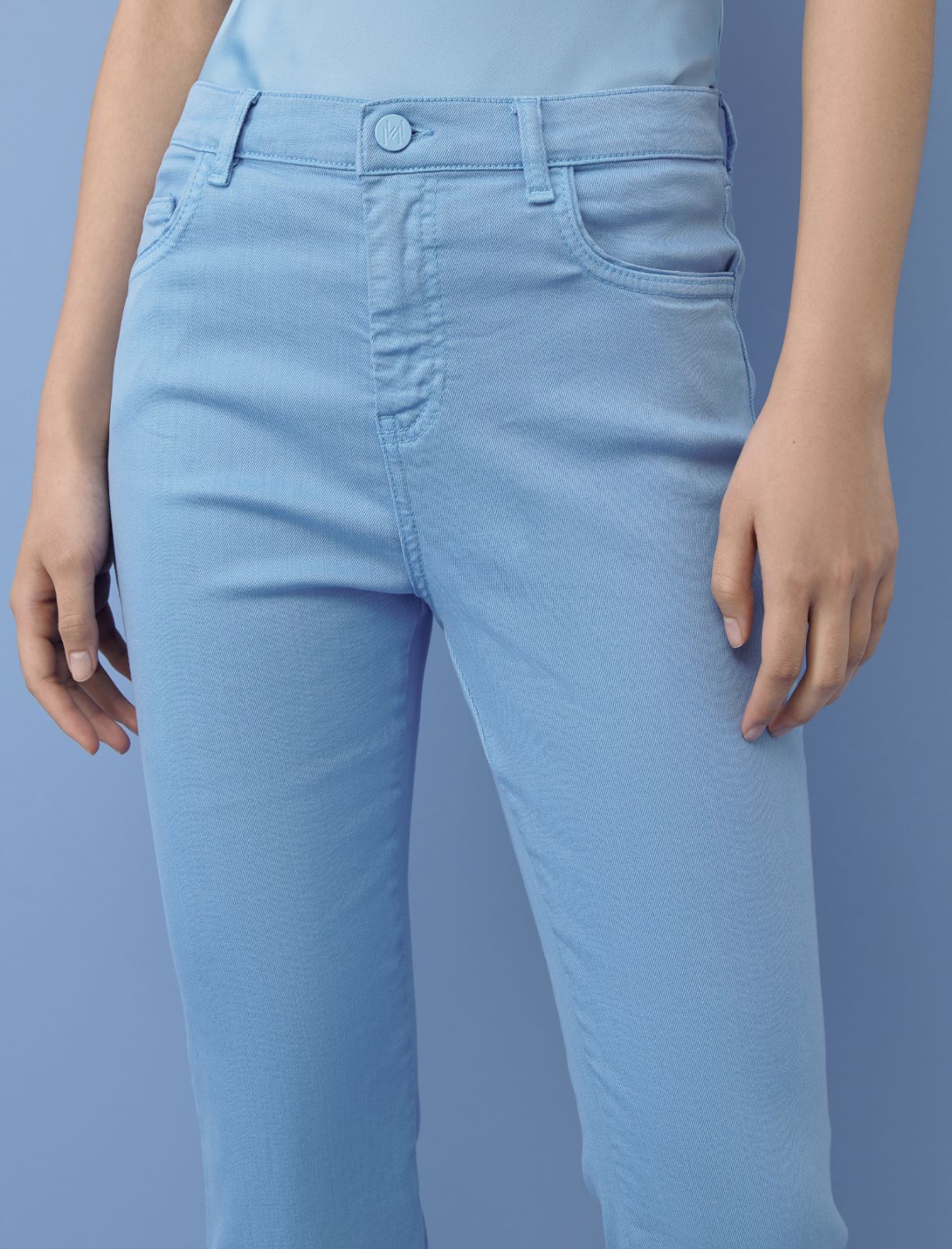 Flared trousers - Light blue - Marella - 4